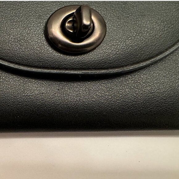 Coach black leather card case brand new never used size 4 x 2 1/2 - Picture 6 of 9